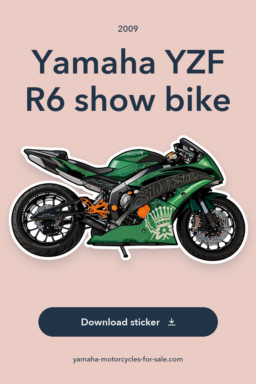 2009 Yamaha YZF R6 show bike sticker preview