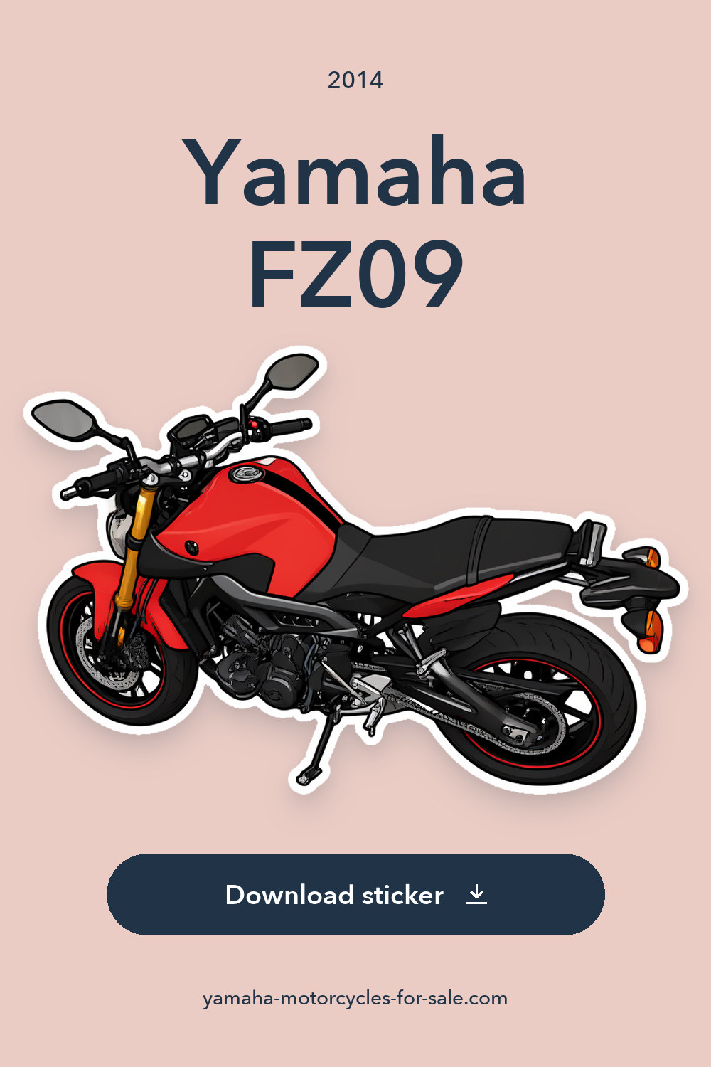 2014 Yamaha FZ09 sticker preview