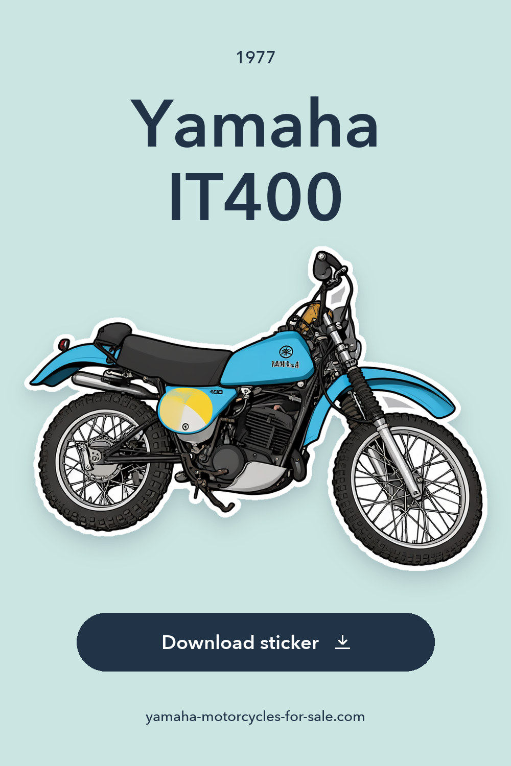 1977 Yamaha IT400 sticker preview