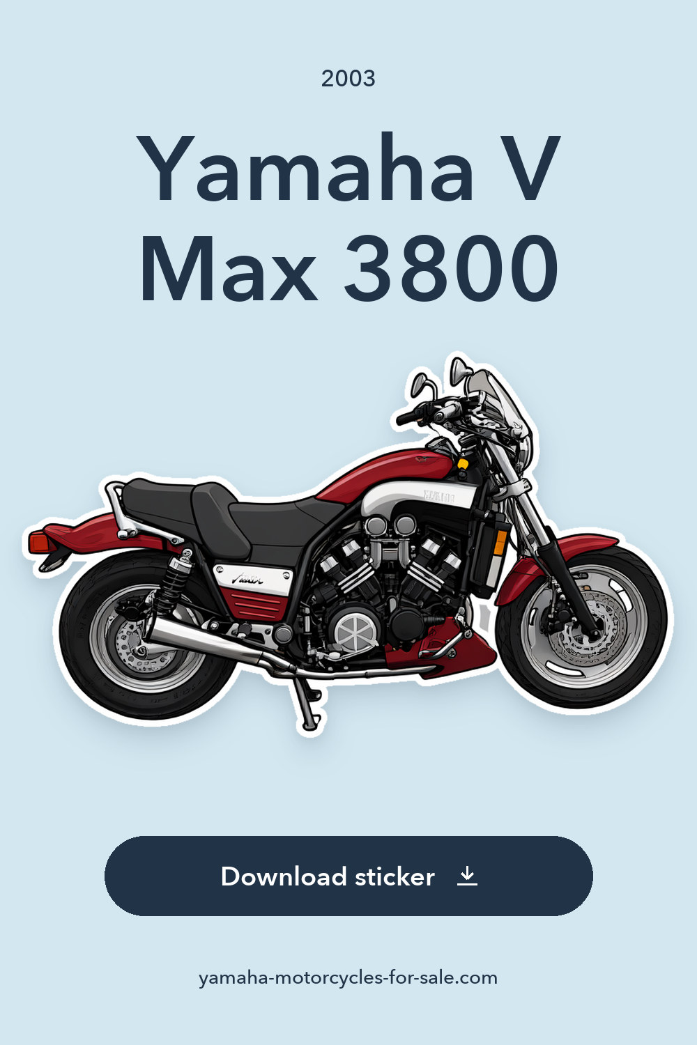 2003 Yamaha V Max 3800 sticker preview
