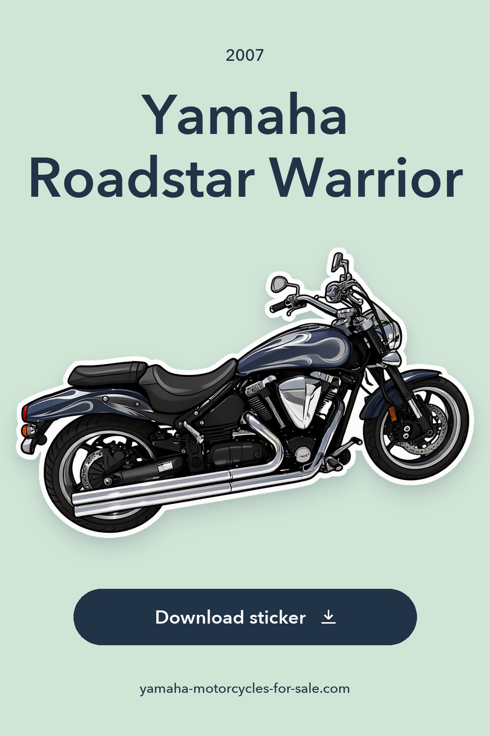 2007 Yamaha Roadstar Warrior sticker preview