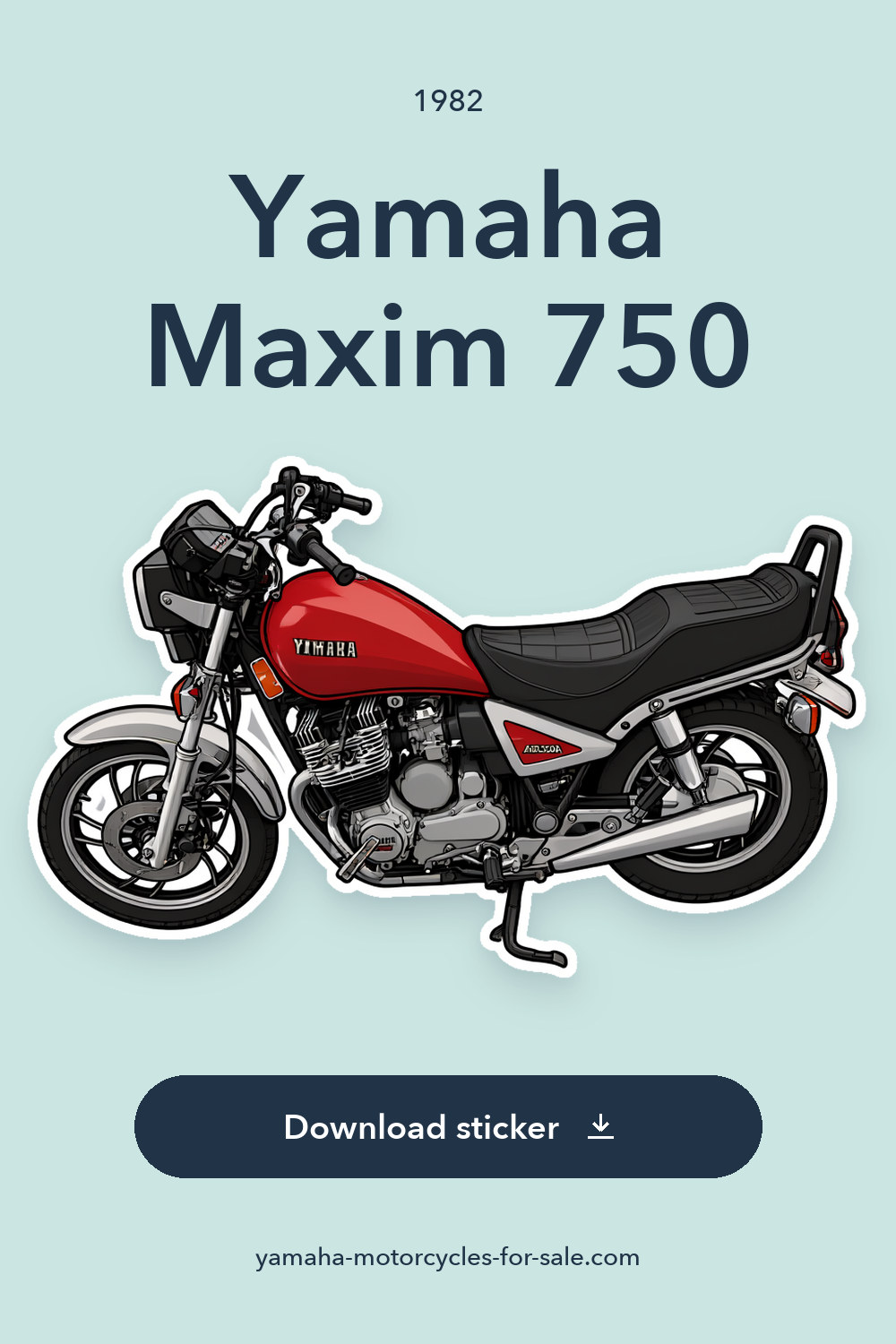 1982 Yamaha Maxim 750 sticker preview