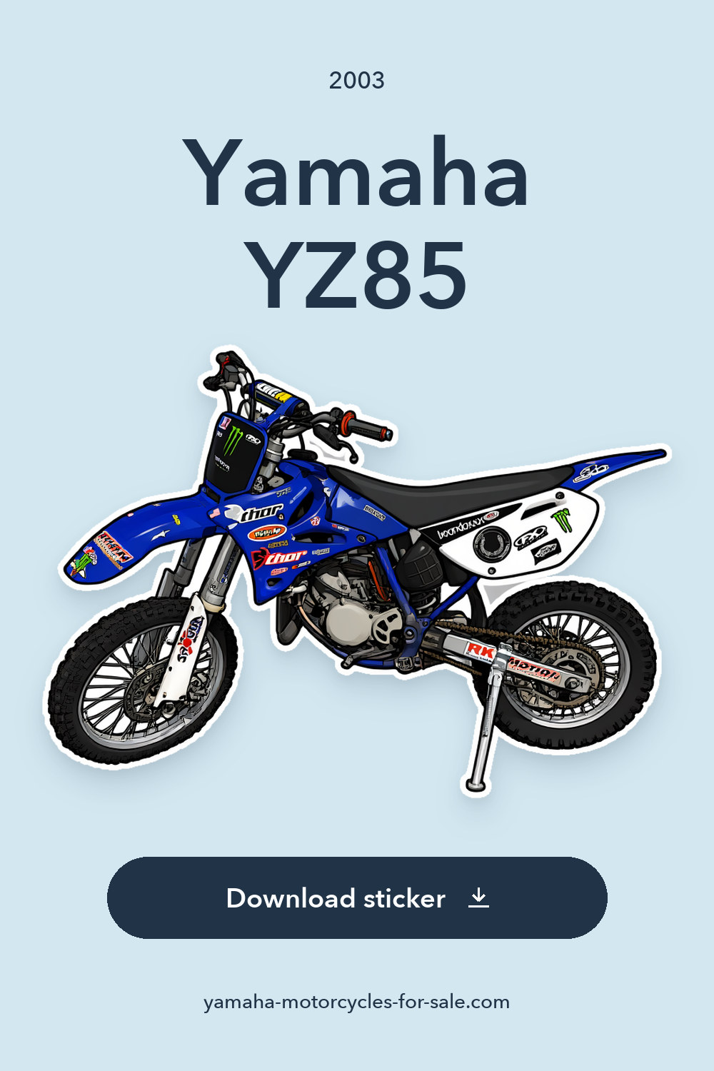 2003 Yamaha YZ85 sticker preview