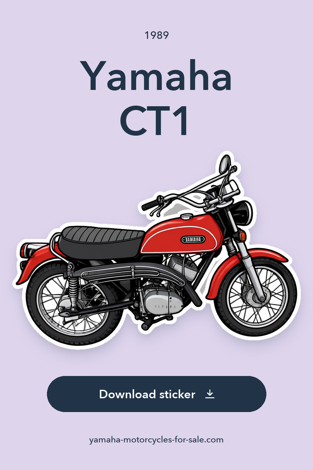 1989 Yamaha CT1 sticker preview