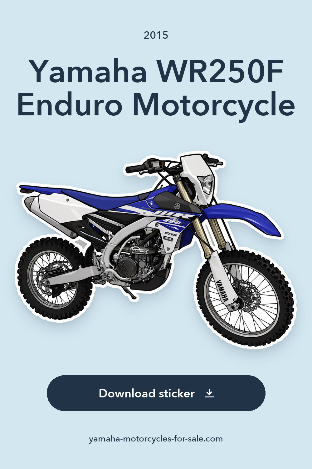 2015 Yamaha WR250F Enduro Motorcycle sticker preview