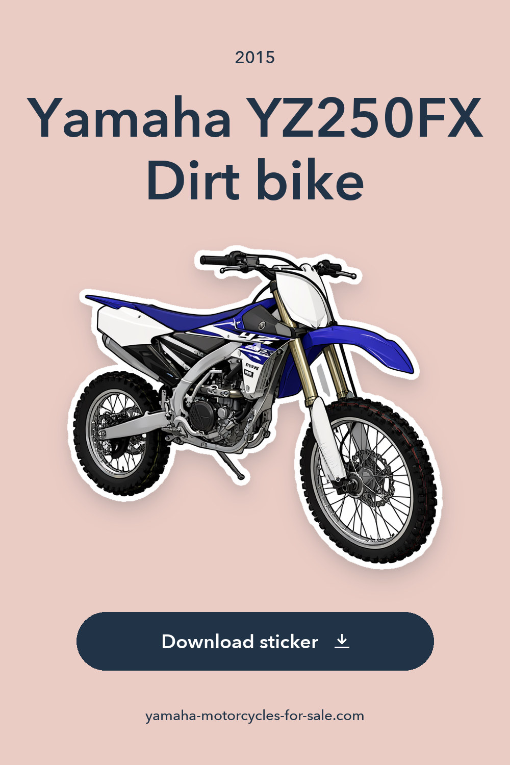 2015 Yamaha YZ250FX Dirt bike sticker preview