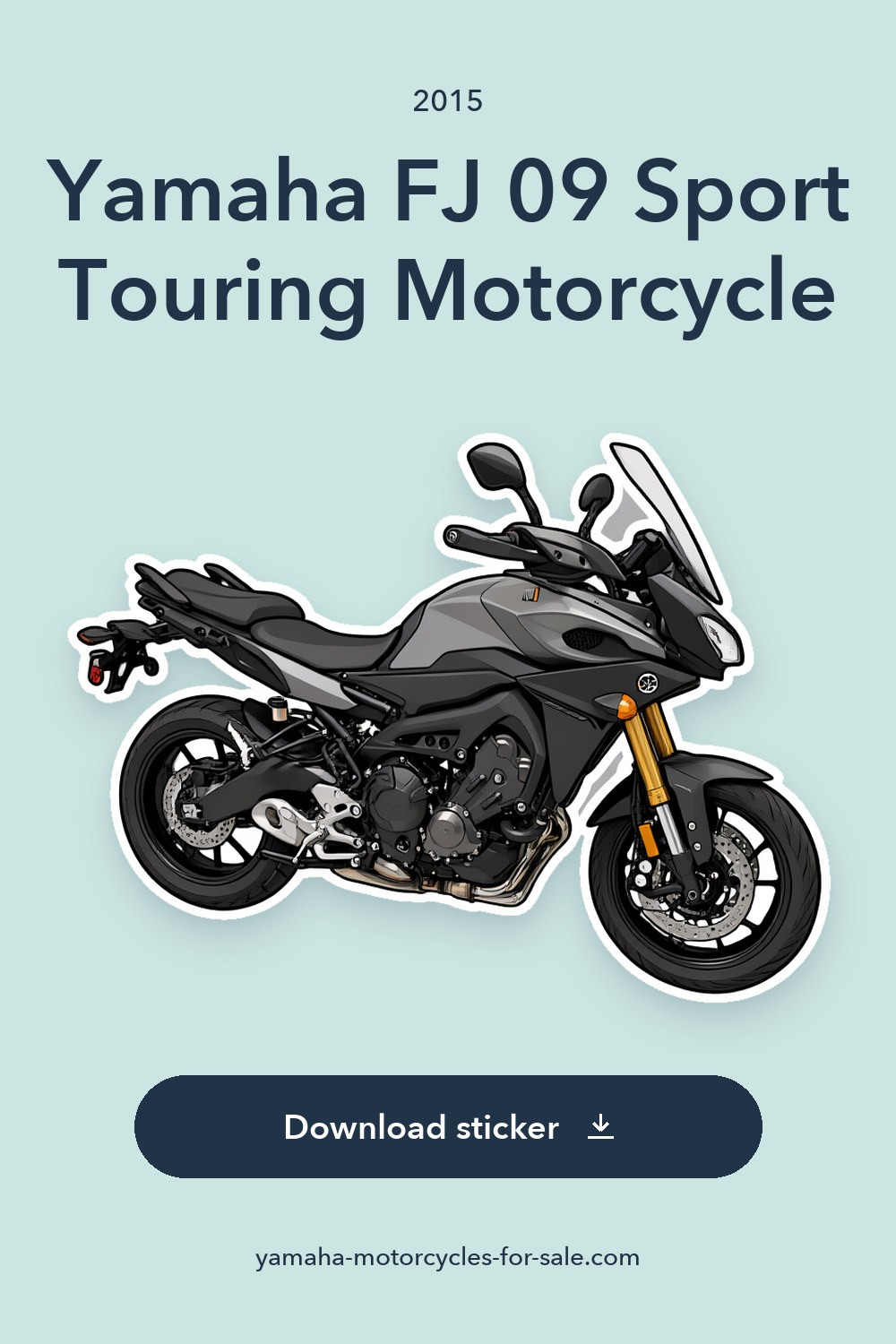 2015 Yamaha FJ 09 Sport Touring Motorcycle sticker preview