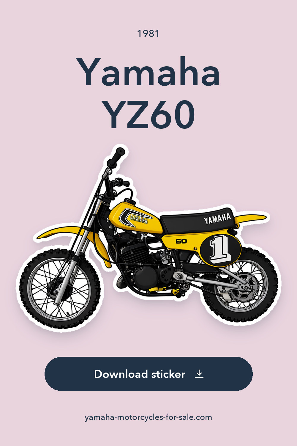 1981 Yamaha YZ60 sticker preview