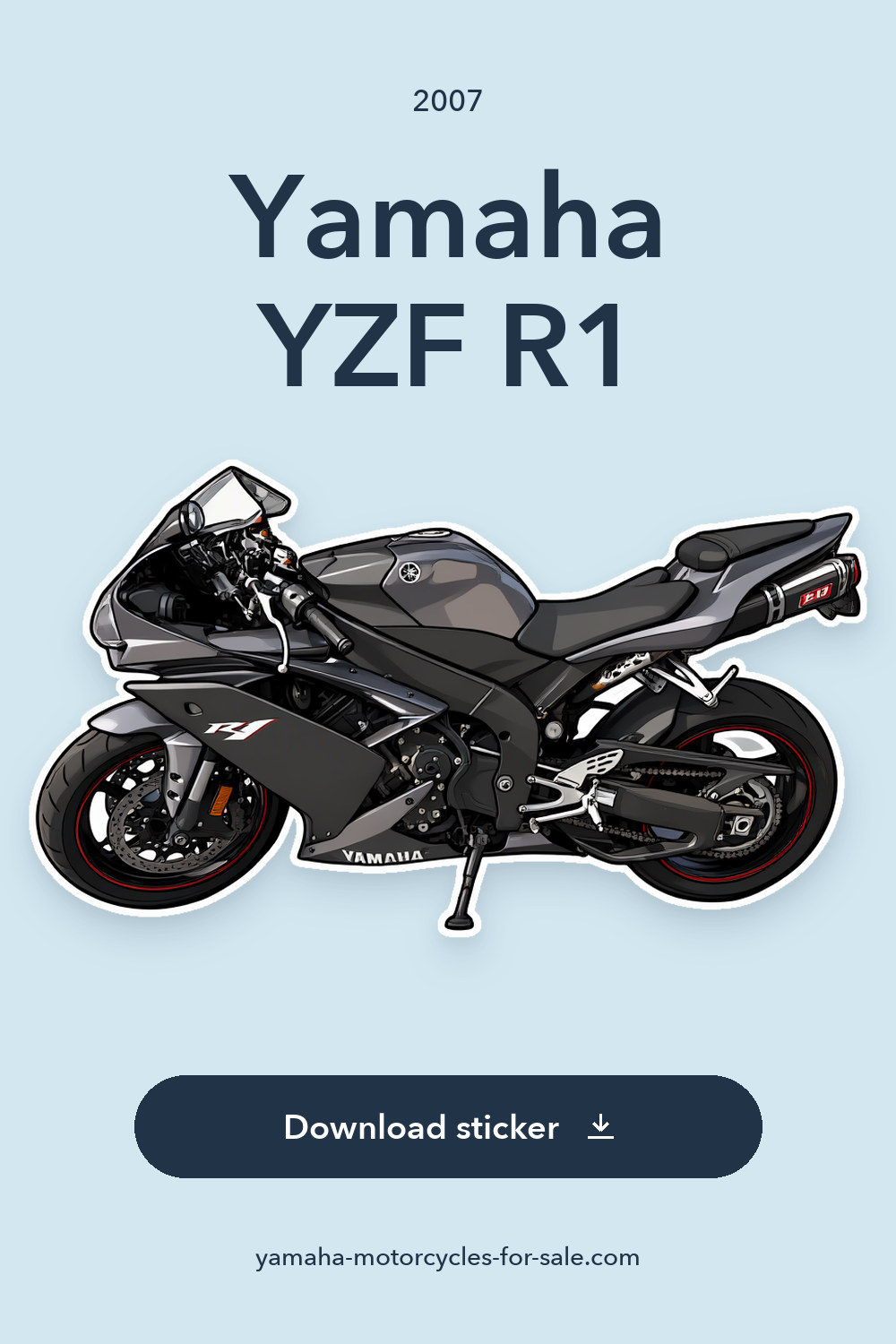 2007 Yamaha YZF R1 sticker preview