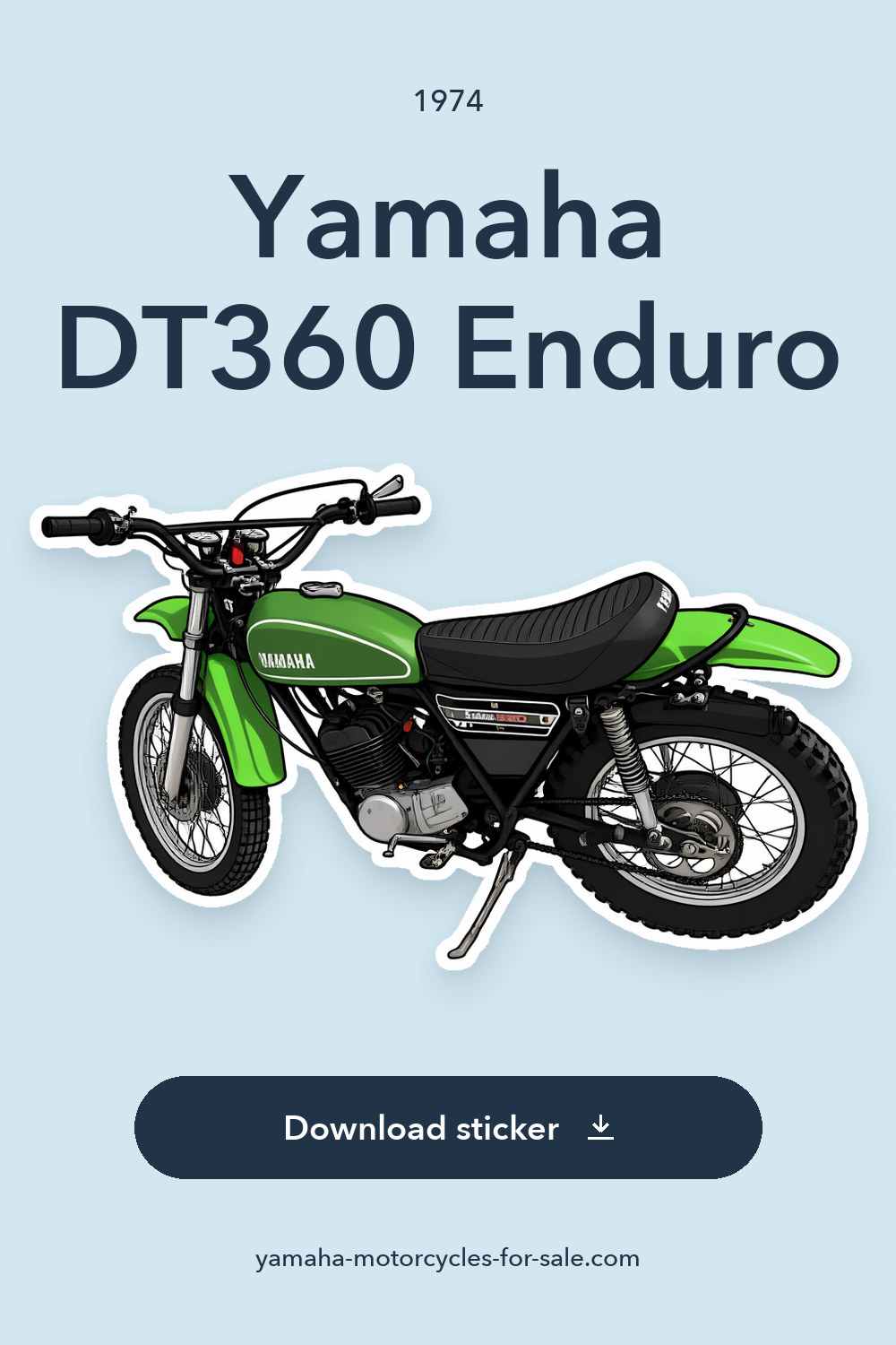 1974 Yamaha DT360 Enduro sticker preview