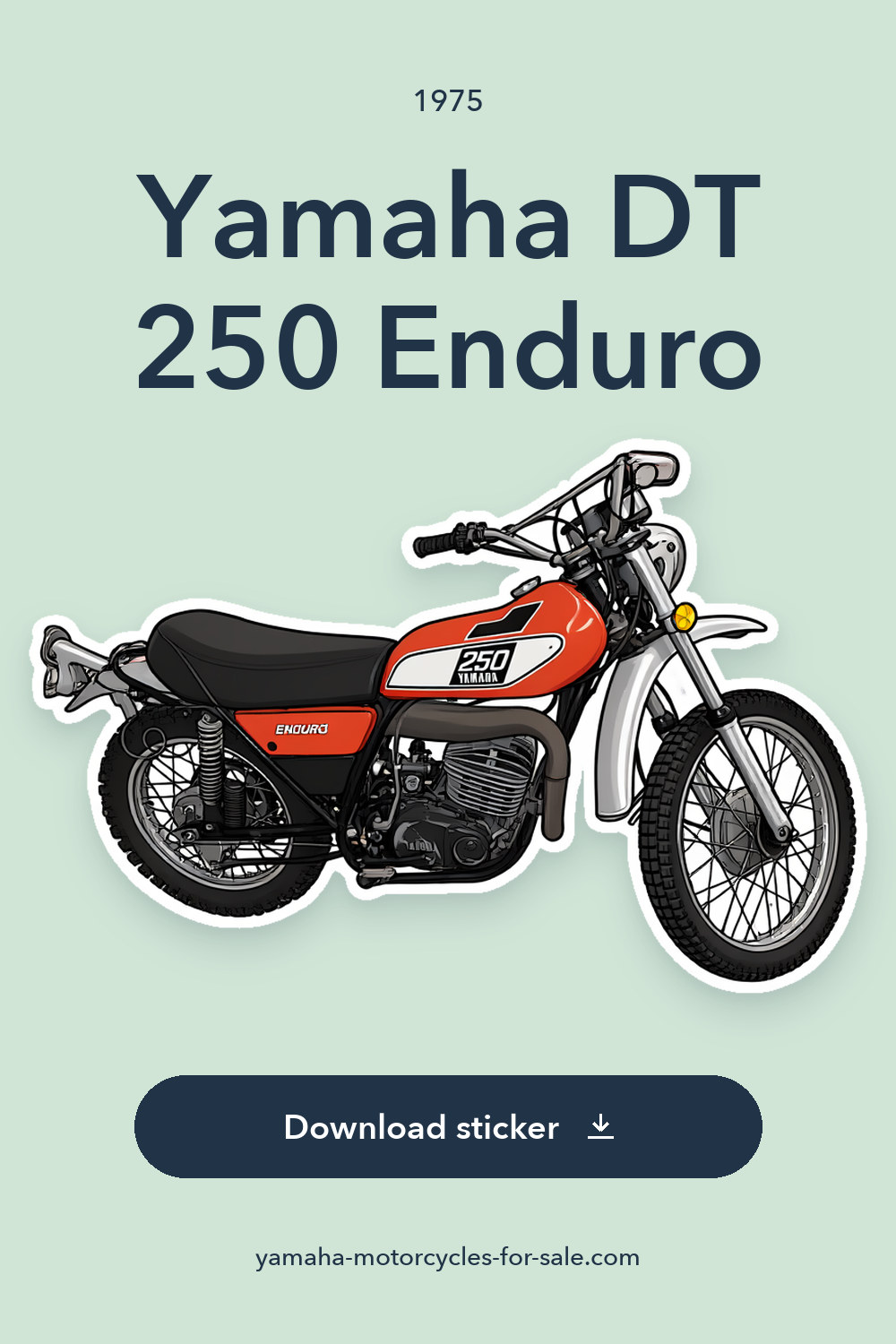 1975 Yamaha DT 250 Enduro sticker preview