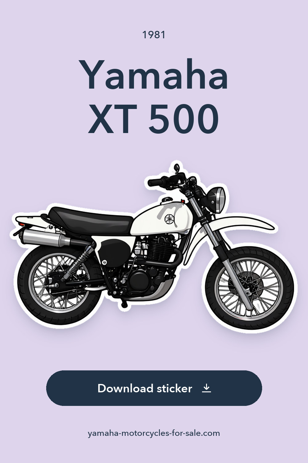 1981 Yamaha XT 500 sticker preview