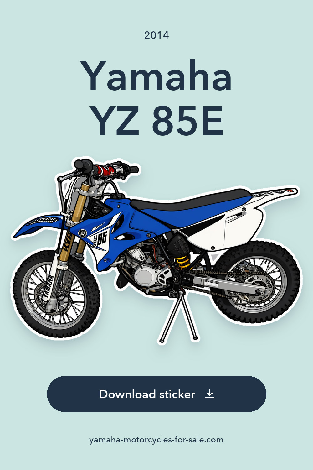 2014 Yamaha YZ 85E sticker preview