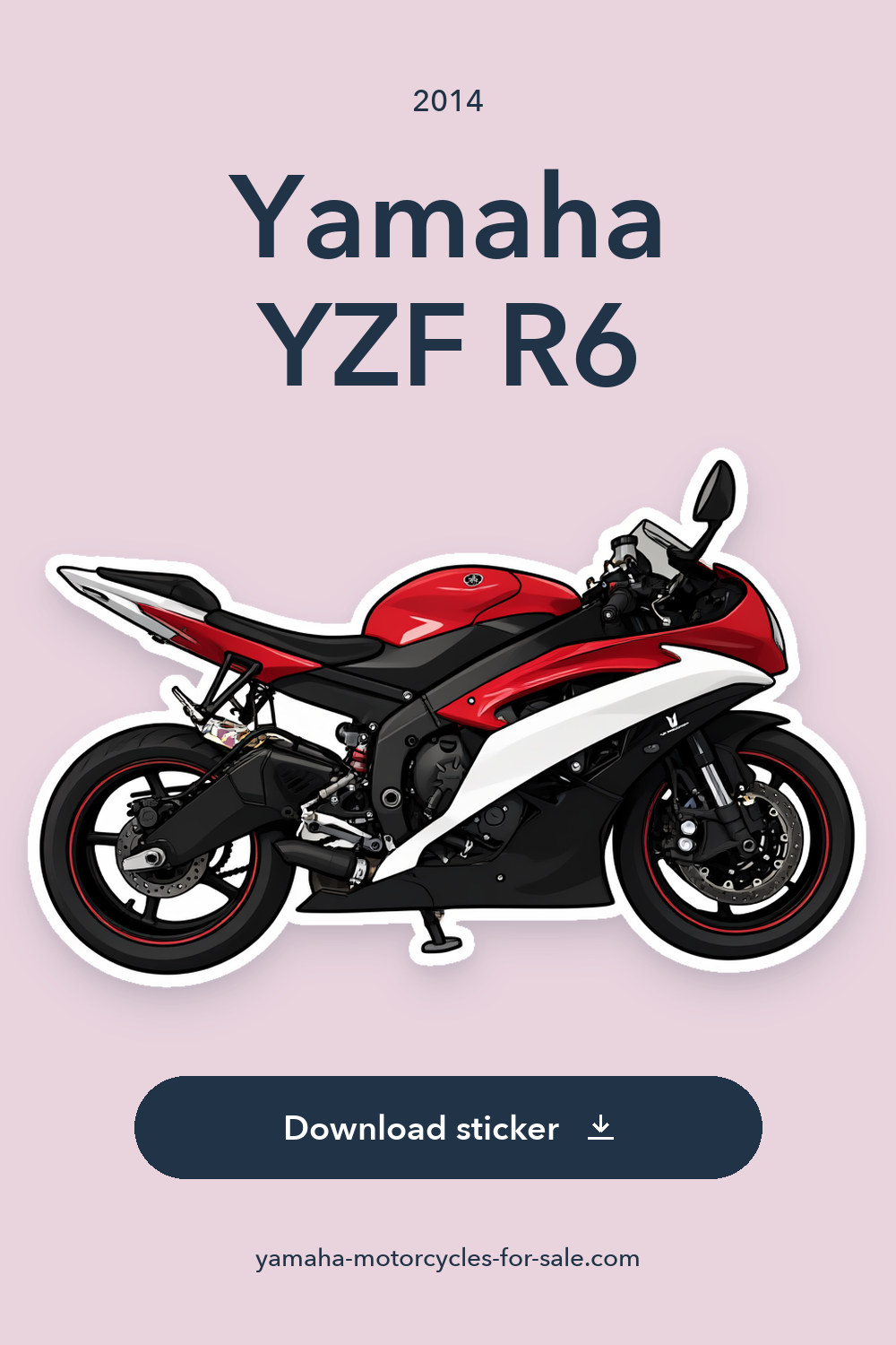 2014 Yamaha YZF R6 sticker preview