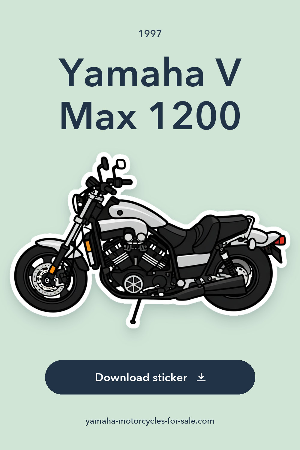 1997 Yamaha V Max 1200 sticker preview