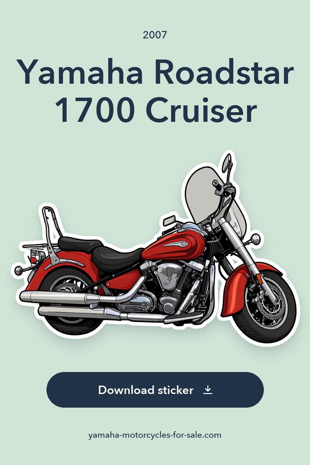 2007 Yamaha Roadstar 1700 Cruiser sticker preview