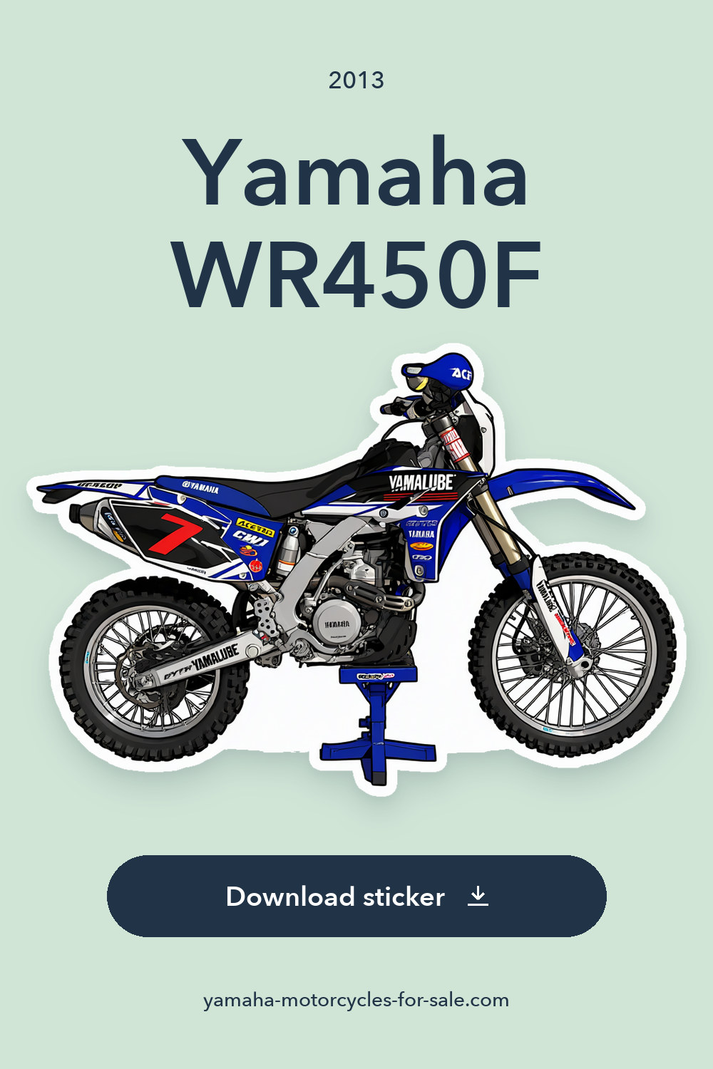2013 Yamaha WR450F sticker preview