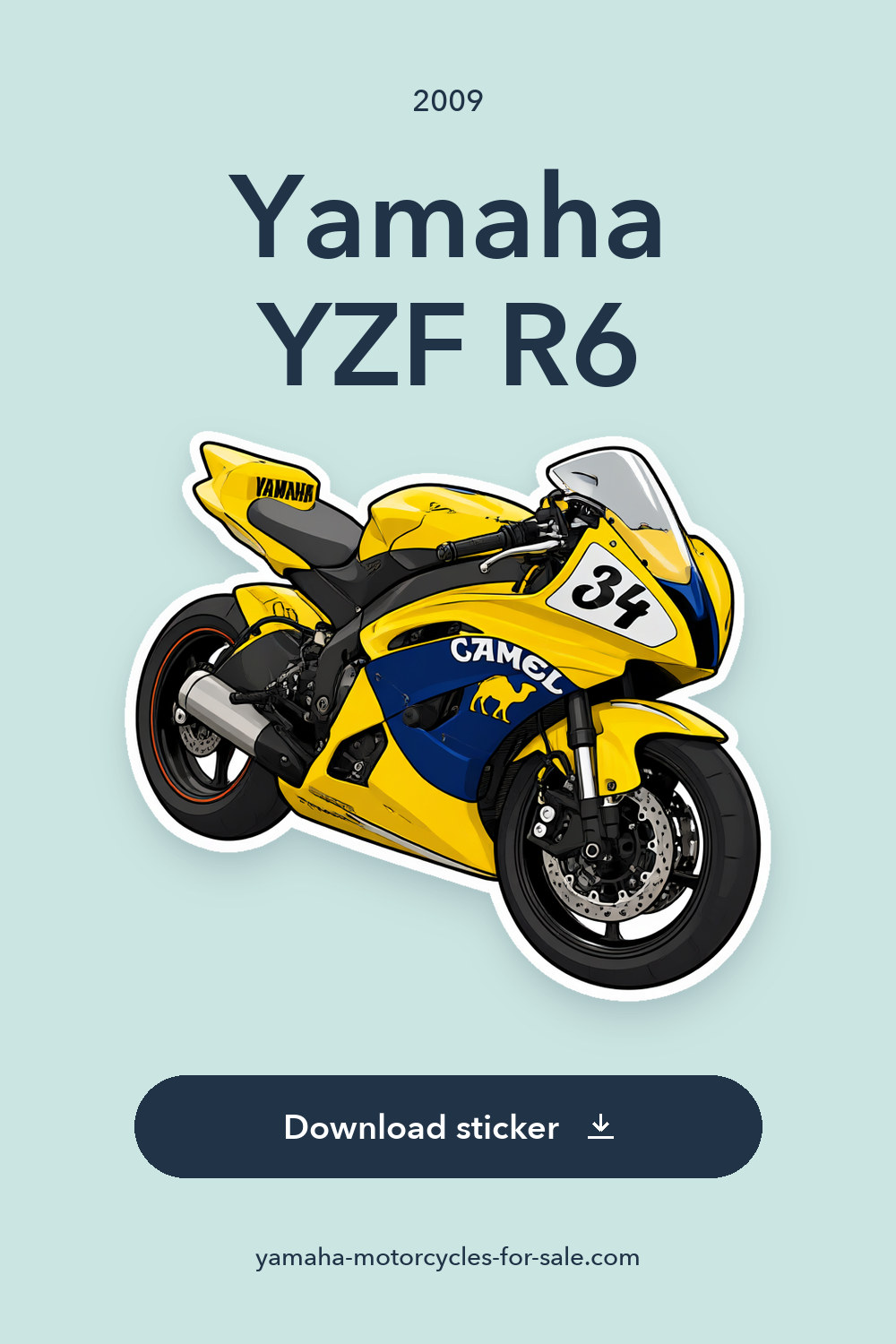 2009 Yamaha YZF R6 sticker preview