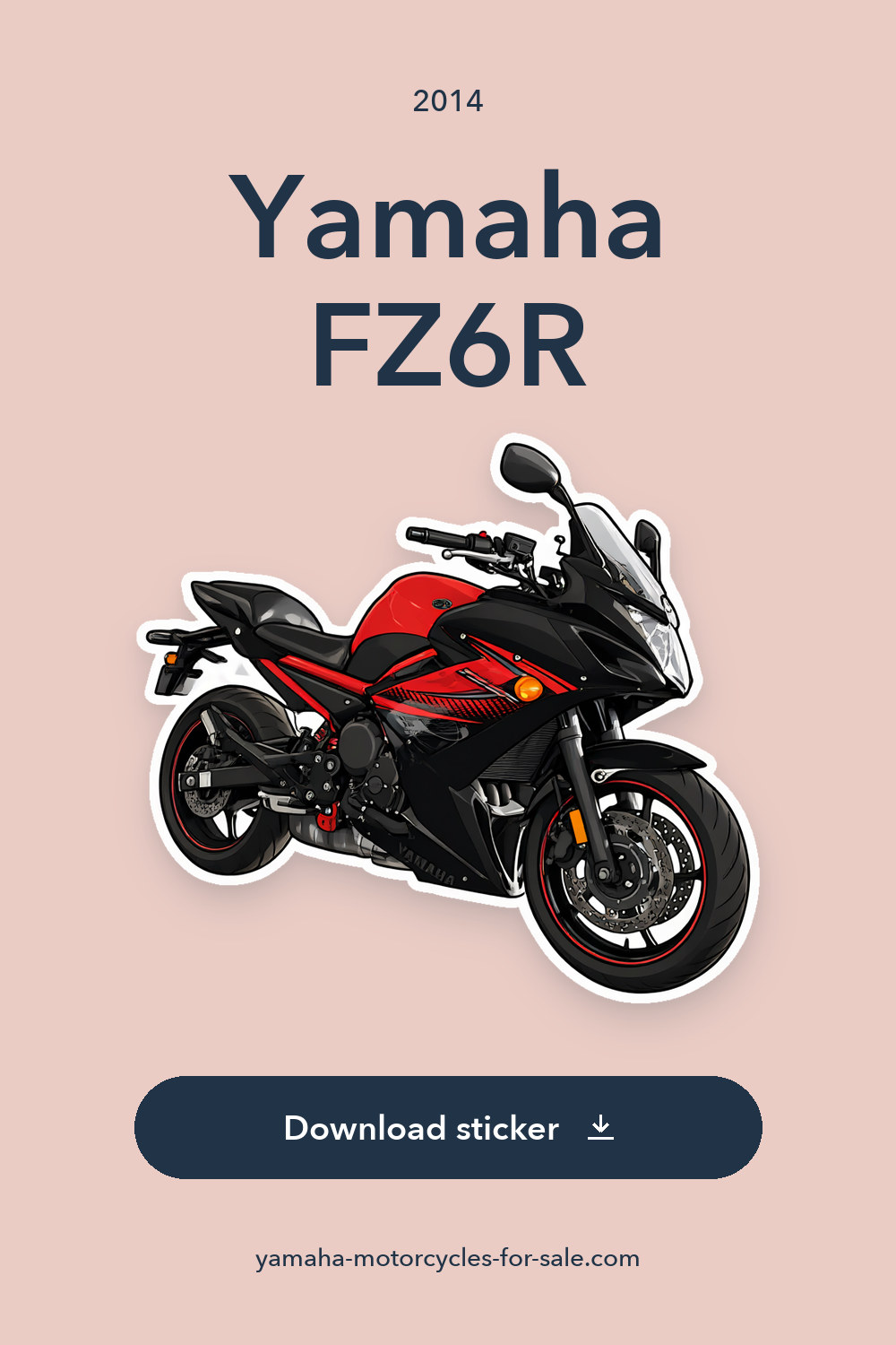 2014 Yamaha FZ6R sticker preview