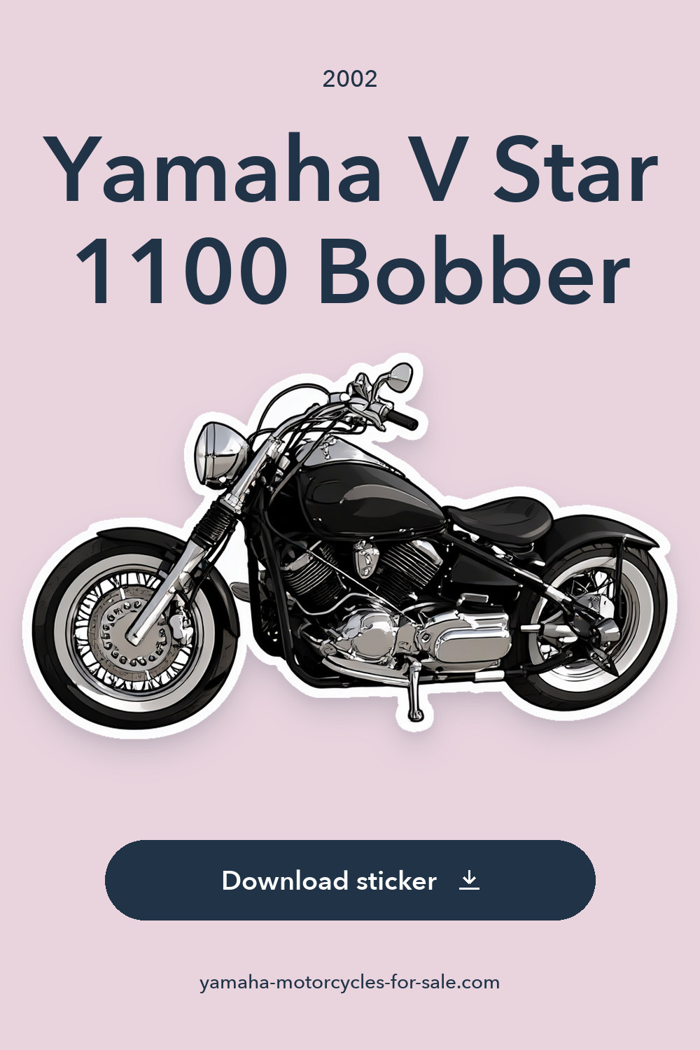 2002 Yamaha V Star 1100 Bobber sticker preview