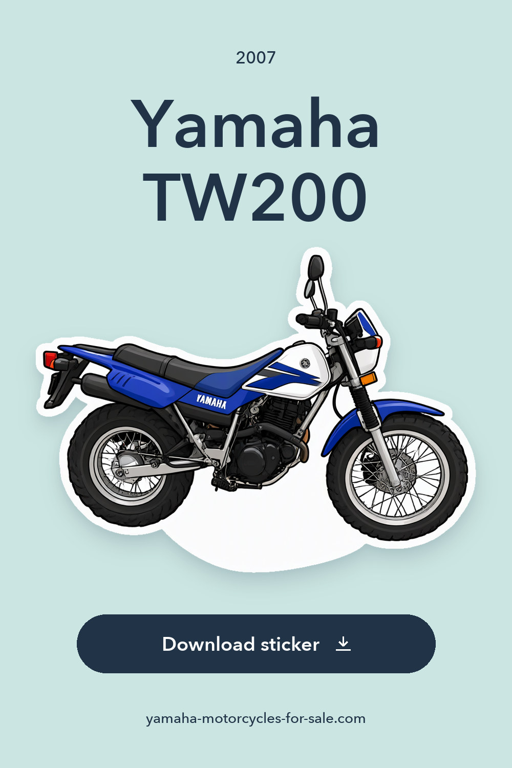 2007 Yamaha TW200 sticker preview
