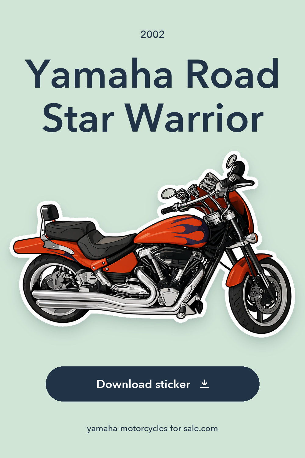 2002 Yamaha Road Star Warrior sticker preview
