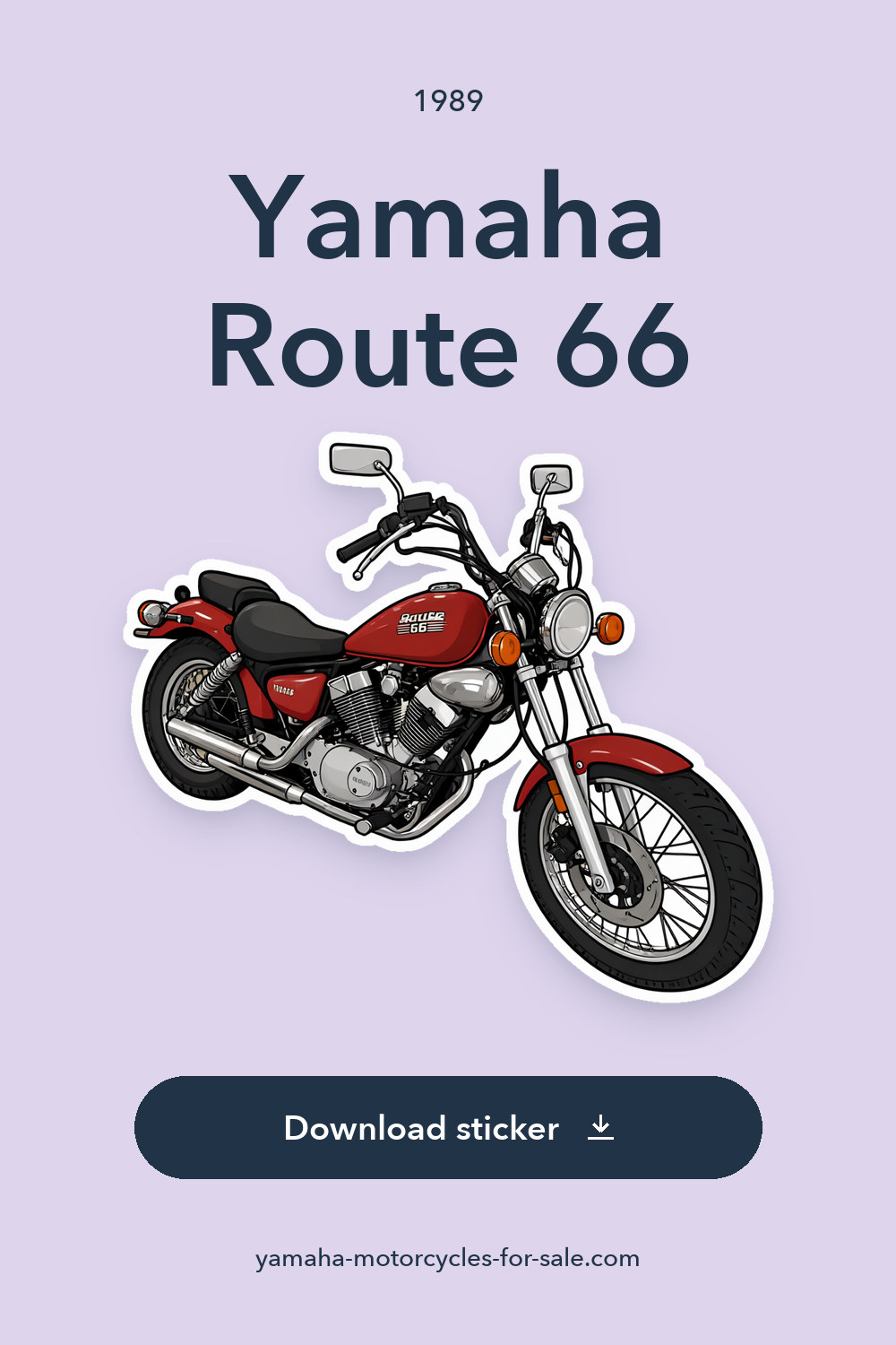 1989 Yamaha Route 66 sticker preview