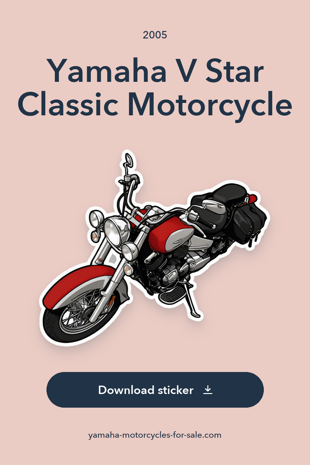2005 Yamaha V Star Classic Motorcycle sticker preview