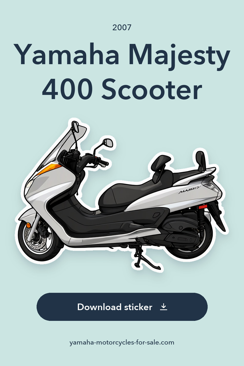 2007 Yamaha Majesty 400 Scooter sticker preview