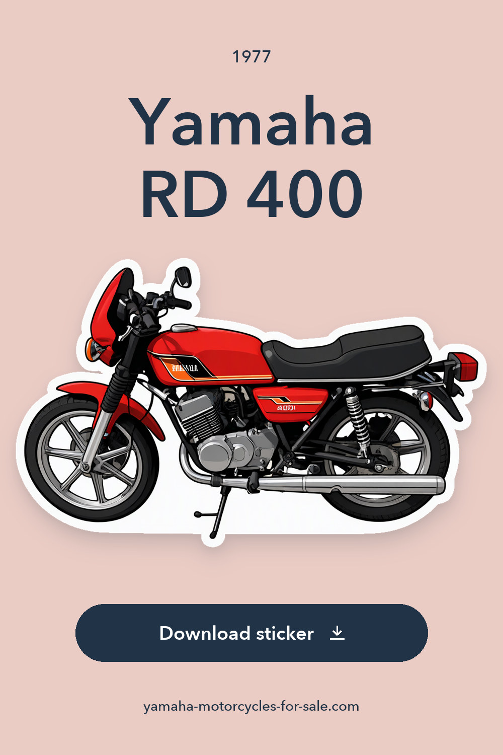 1977 Yamaha RD 400 sticker preview