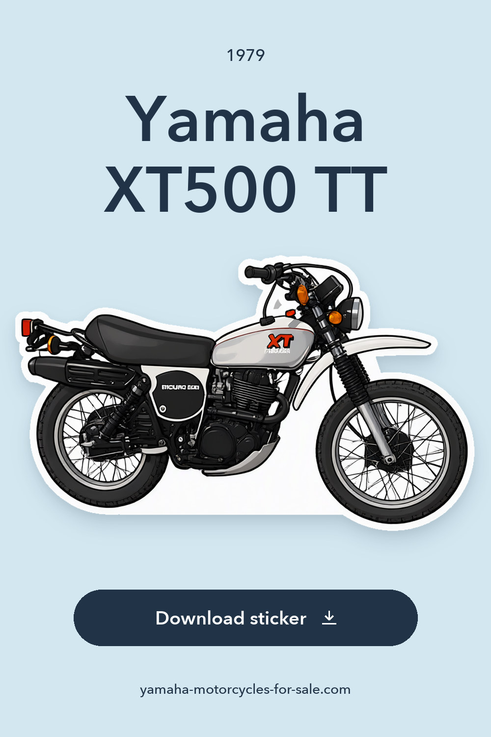 1979 Yamaha XT500 TT sticker preview