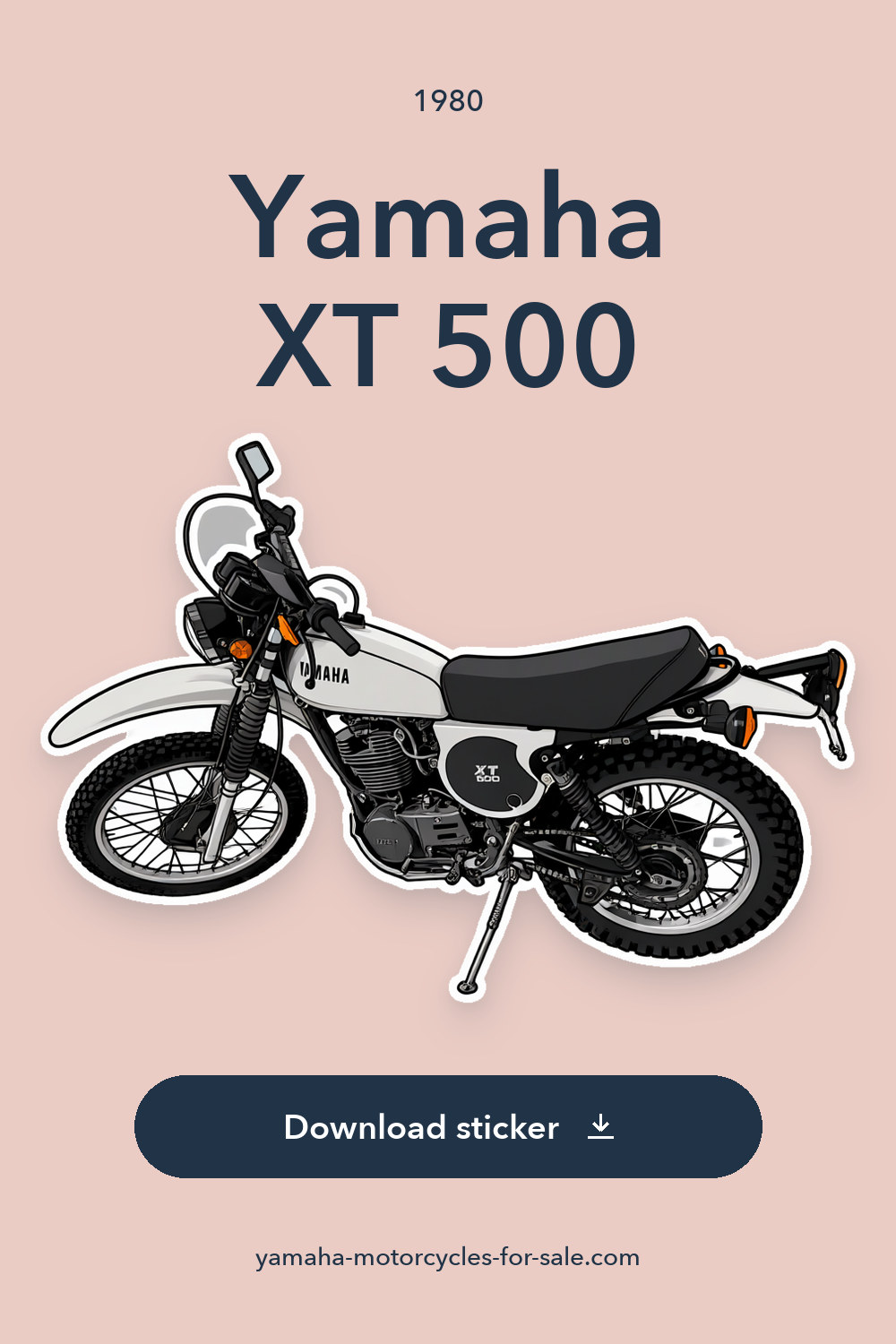1980 Yamaha XT 500 sticker preview