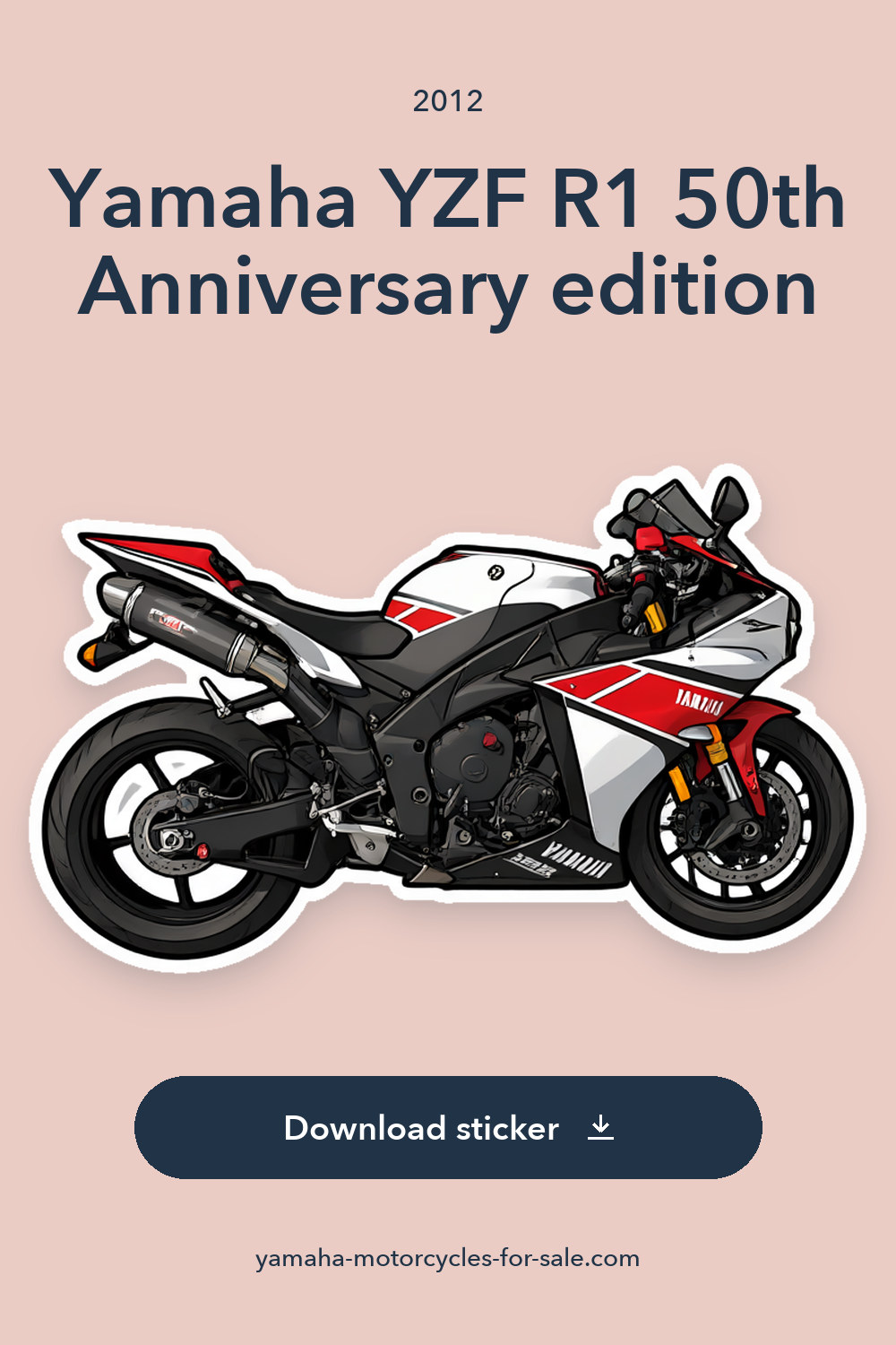 2012 Yamaha YZF R1 50th Anniversary edition sticker preview