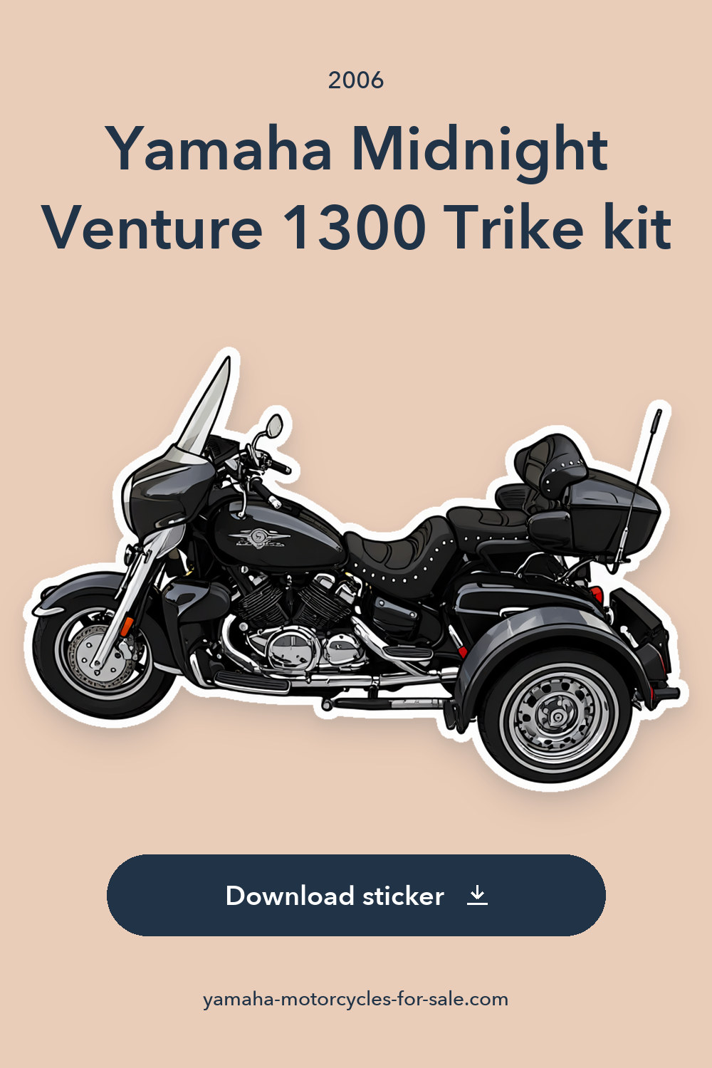 2006 Yamaha Midnight Venture 1300 Trike kit sticker preview