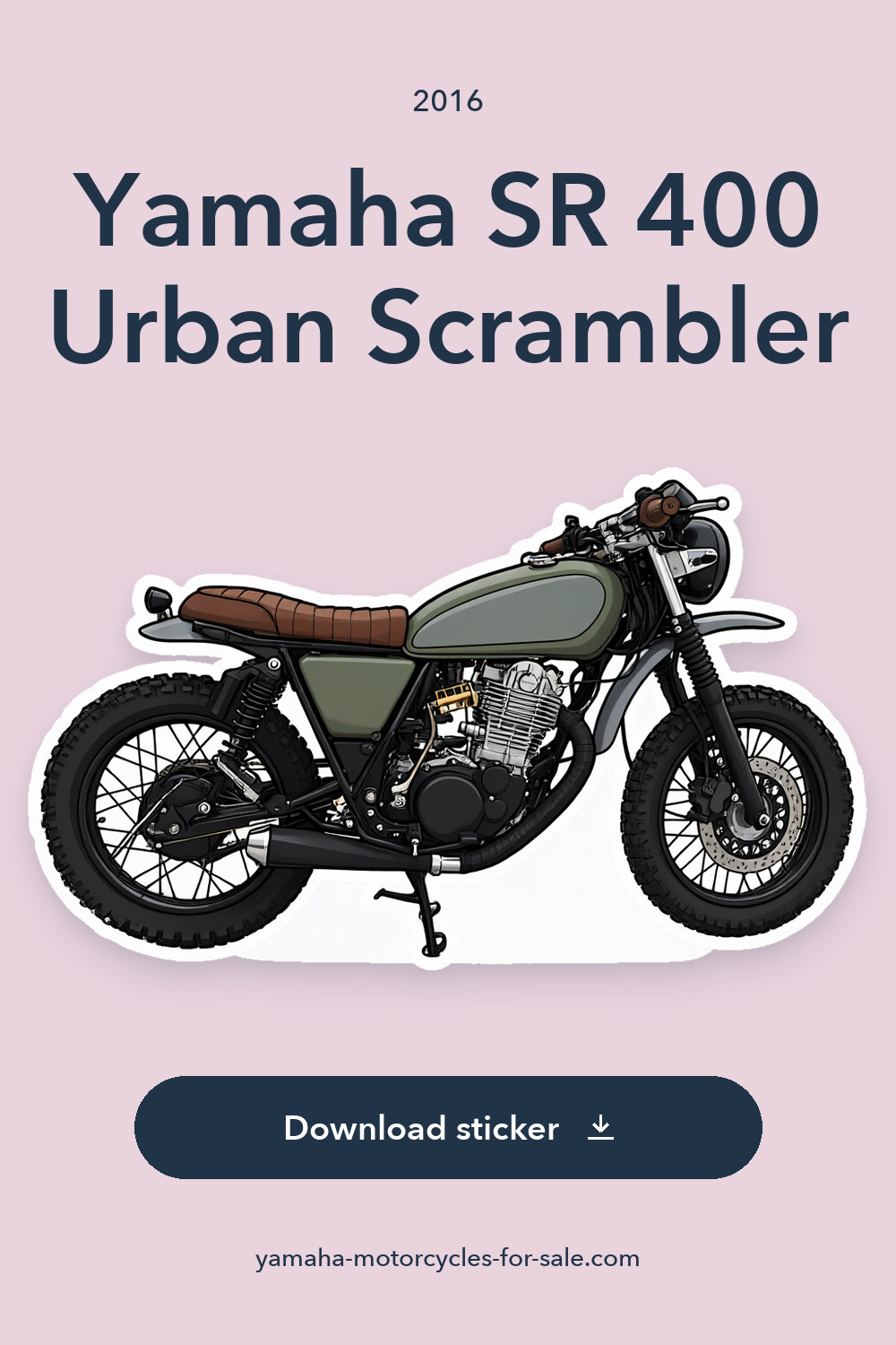 2016 Yamaha SR 400 Urban Scrambler sticker preview