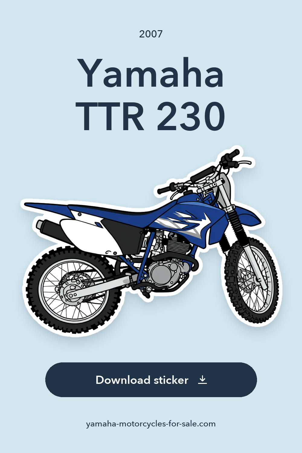 2007 Yamaha TTR 230 sticker preview