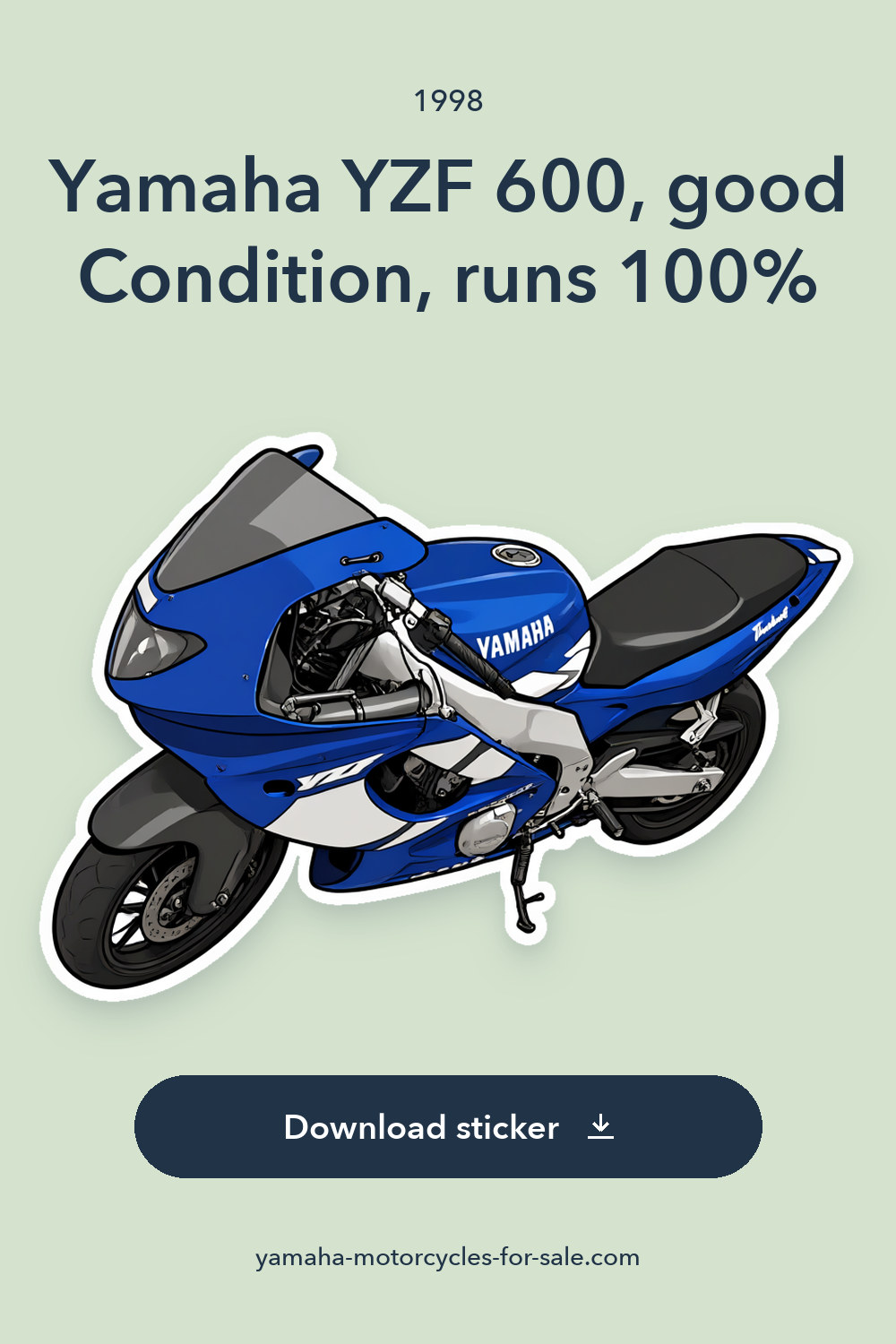 1998 Yamaha YZF 600, good Condition, runs 100% sticker preview