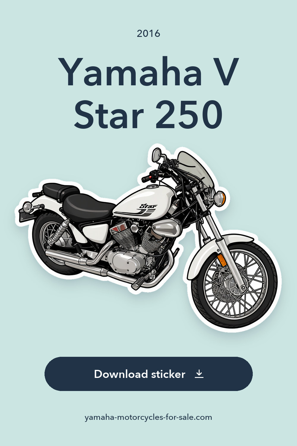 2016 Yamaha V Star 250 sticker preview