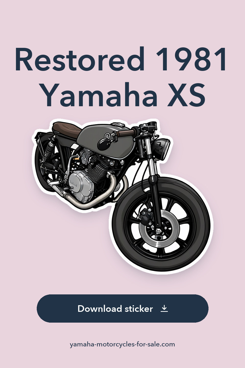 Restored 1981 Yamaha XS sticker preview