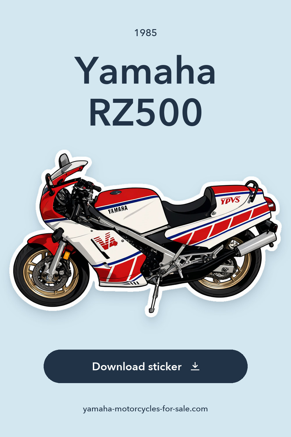 1985 Yamaha RZ500 sticker preview