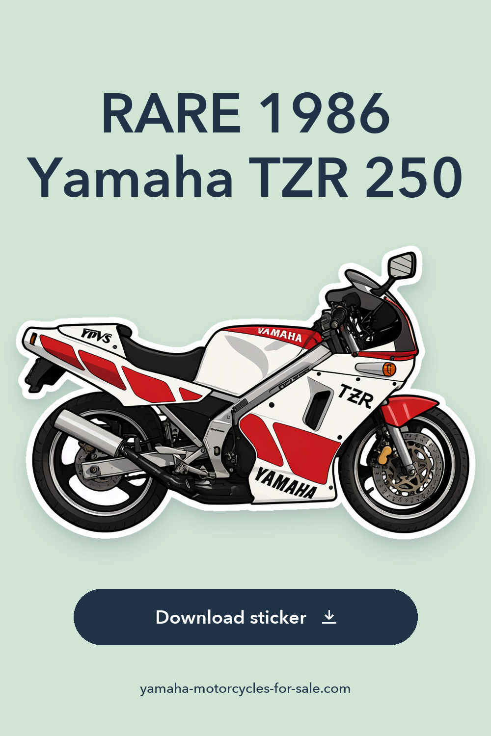 RARE 1986 Yamaha TZR 250 sticker preview