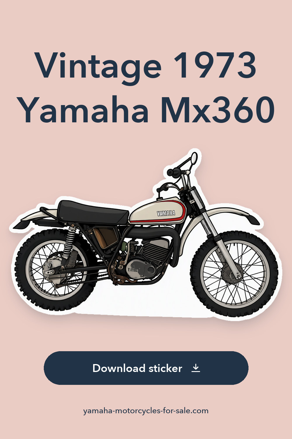 Vintage 1973 Yamaha Mx360 sticker preview
