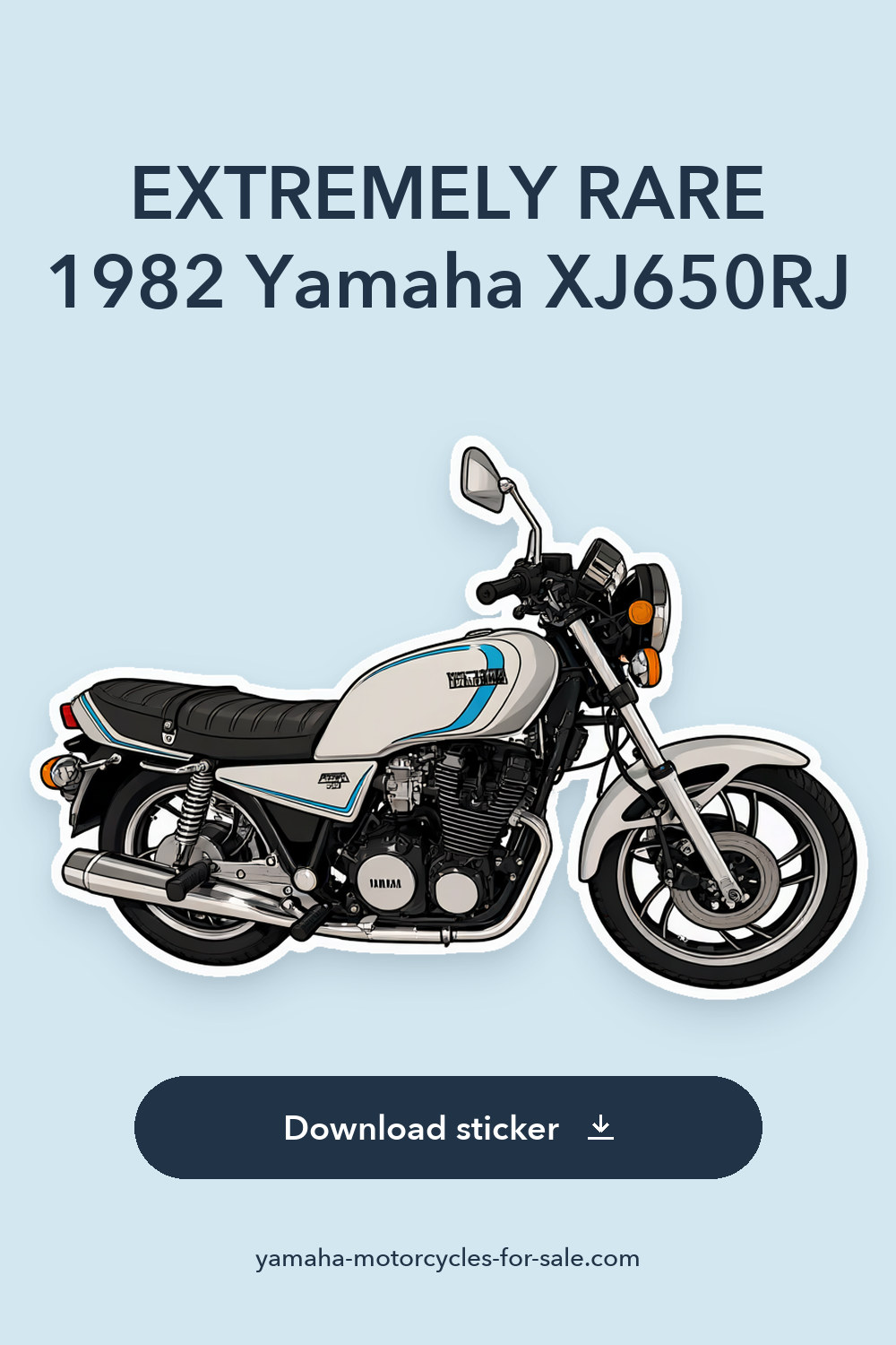 EXTREMELY RARE 1982 Yamaha XJ650RJ sticker preview