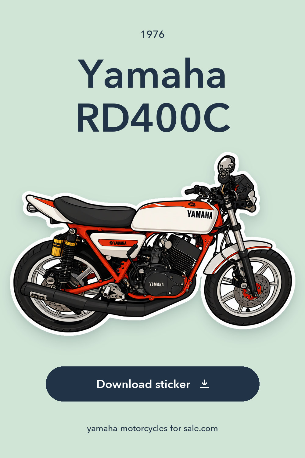 1976 Yamaha RD400C sticker preview