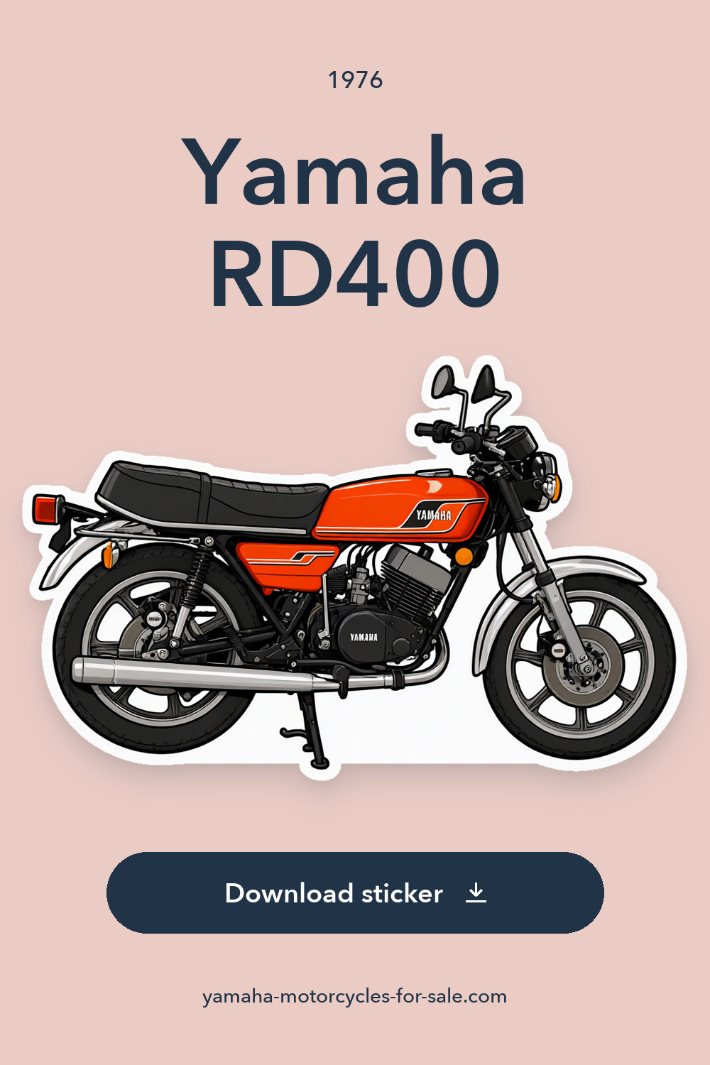 1976 Yamaha RD400 – Runs Excellent! sticker preview