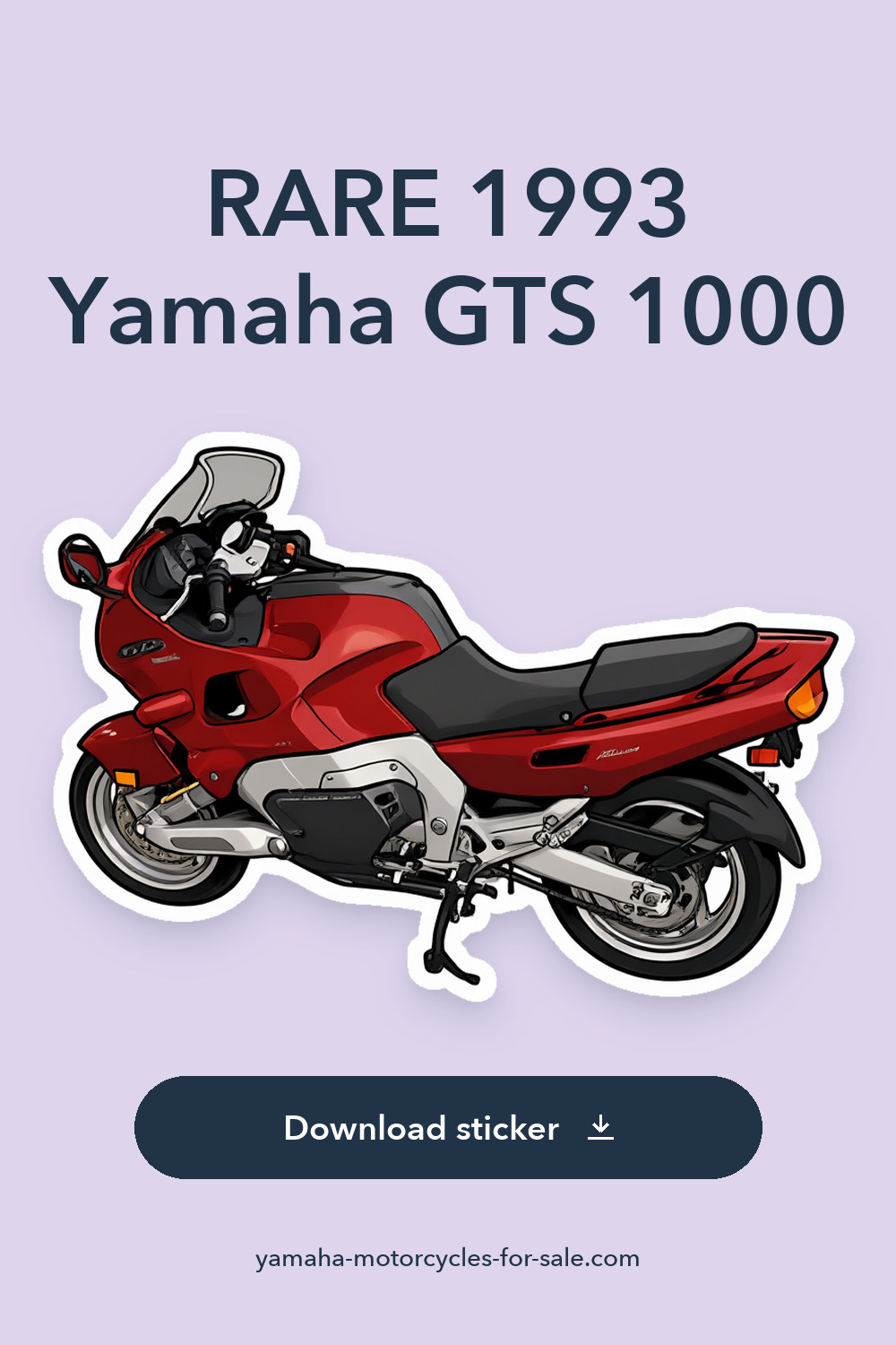 RARE 1993 Yamaha GTS 1000 sticker preview