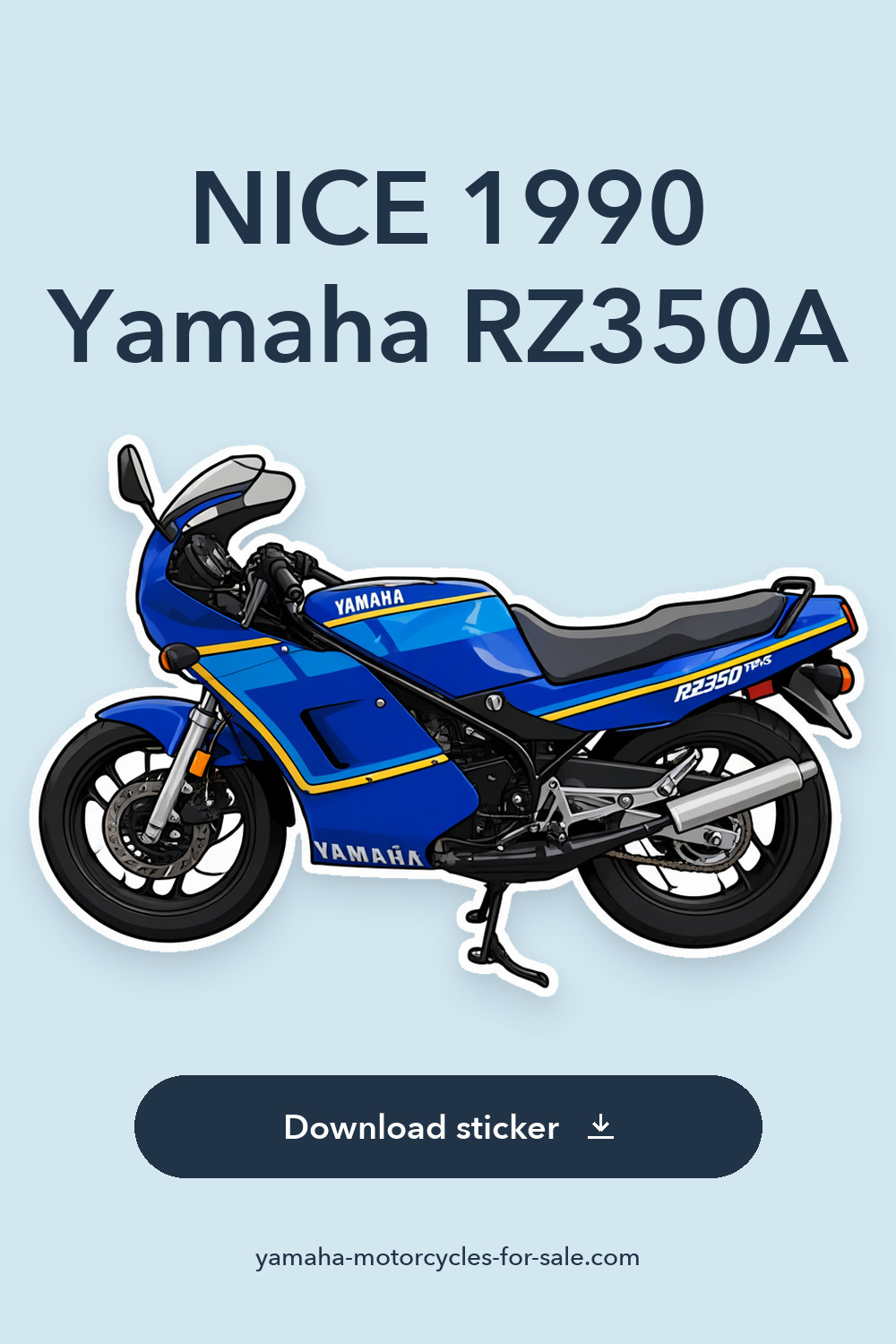 NICE 1990 Yamaha RZ350A sticker preview