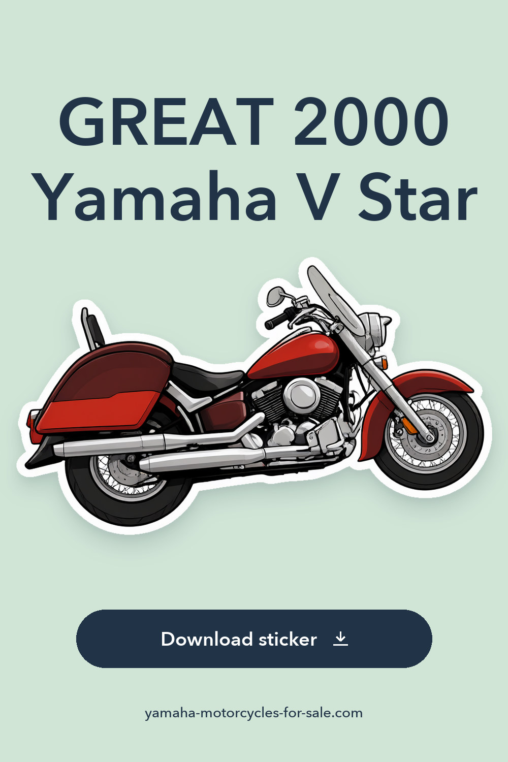 GREAT 2000 Yamaha V Star sticker preview