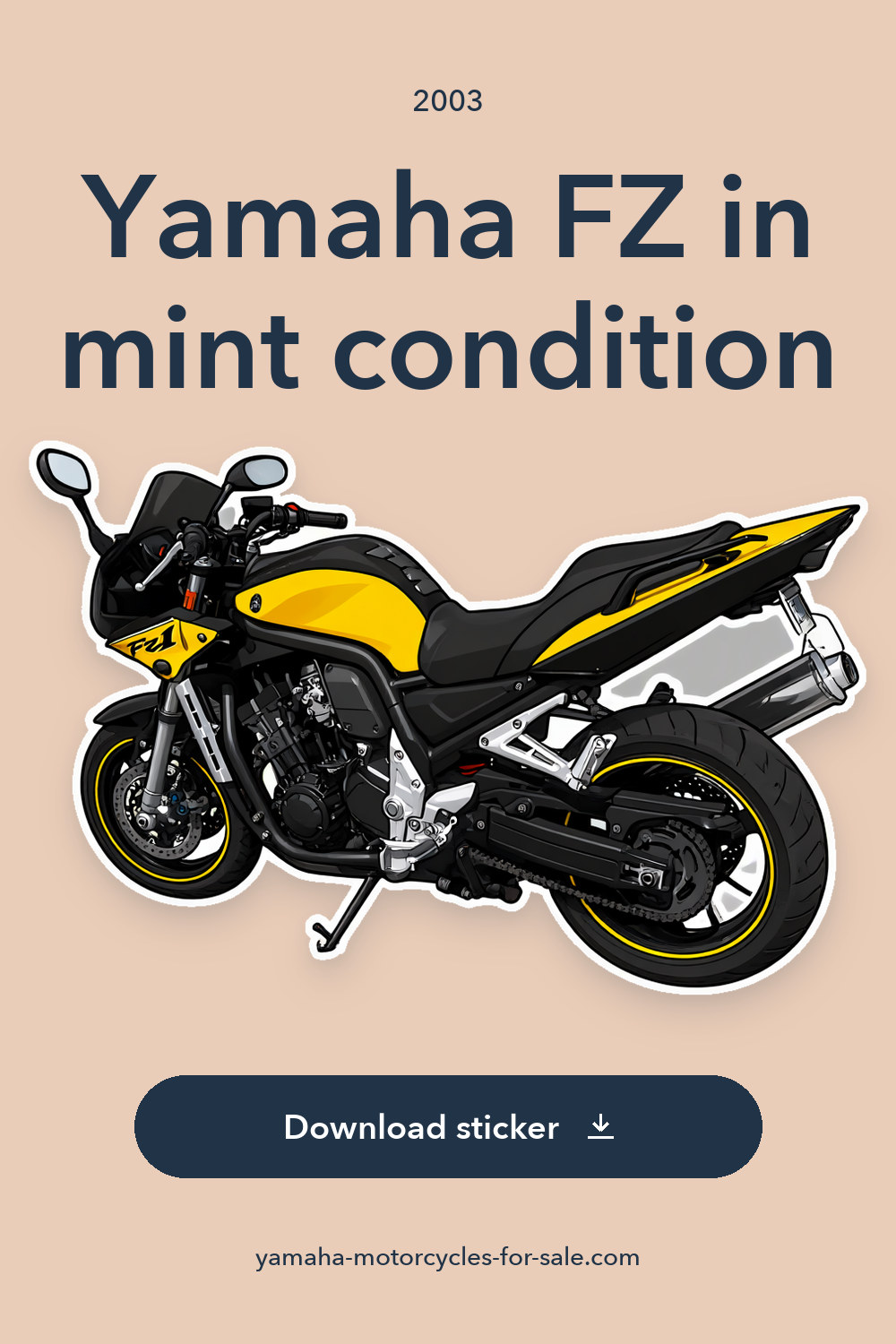 2003 Yamaha FZ in mint condition sticker preview