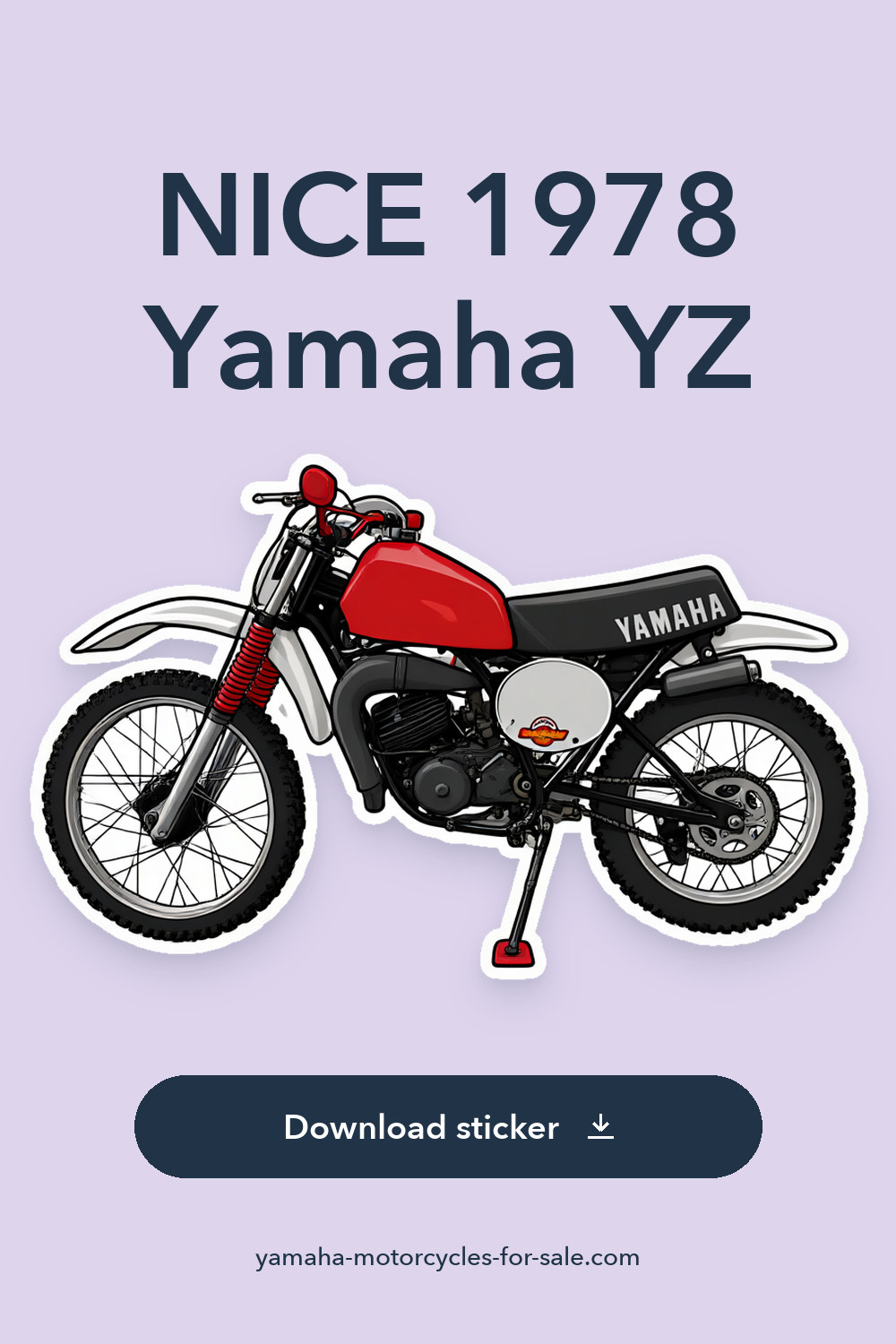 NICE 1978 Yamaha YZ sticker preview